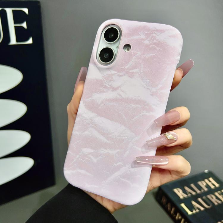 For iPhone 16 Pro Max Velvet Leather PC Half Coverage Phone Case