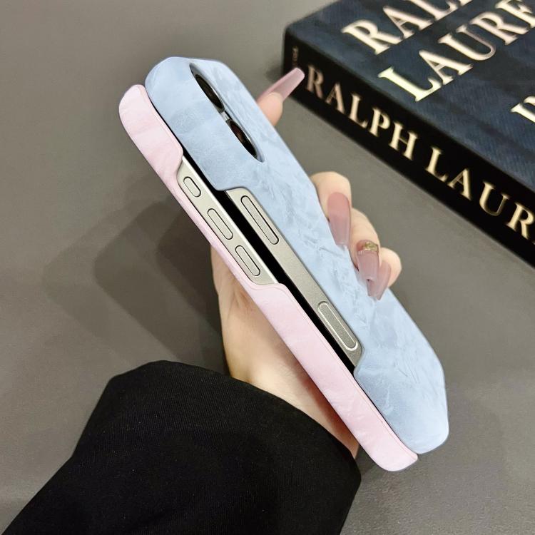 For iPhone 13 Velvet Leather PC Half Coverage Phone Case