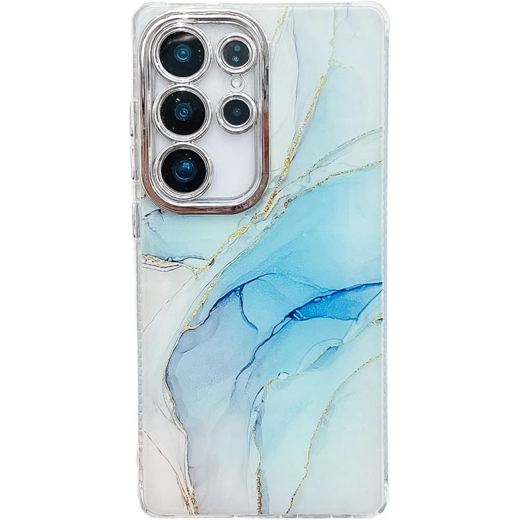 For Samsung Galaxy S23 Ultra 5G Electroplated Marble Texture Phone Case