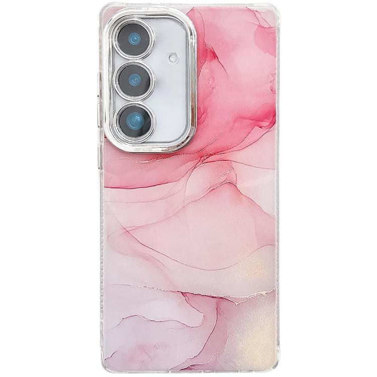 For Samsung Galaxy S24 5G Electroplated Marble Texture Phone Case