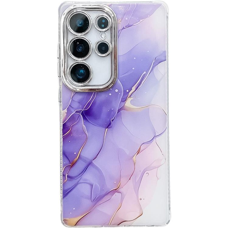 For Samsung Galaxy S24 Ultra 5G Electroplated Marble Texture Phone Case