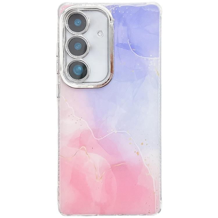 For Samsung Galaxy S24 FE 5G Electroplated Marble Texture Phone Case