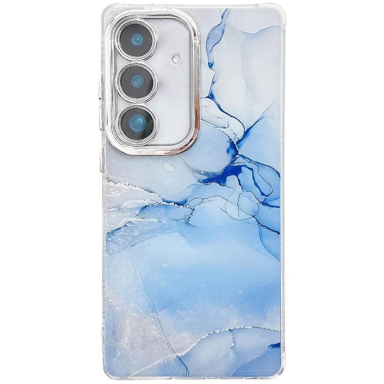 For Samsung Galaxy S25+ 5G Electroplated Marble Texture Phone Case