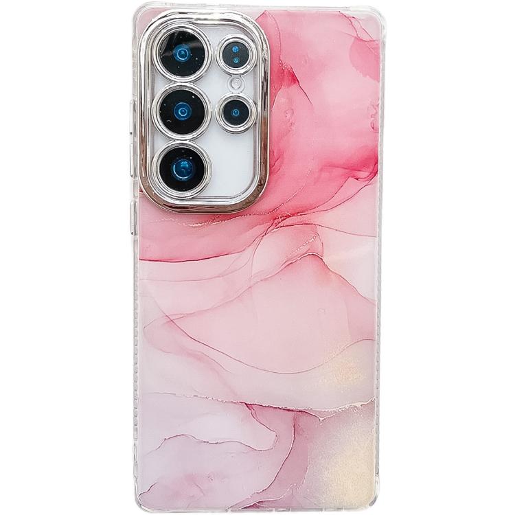 For Samsung Galaxy S25 Ultra 5G Electroplated Marble Texture Phone Case