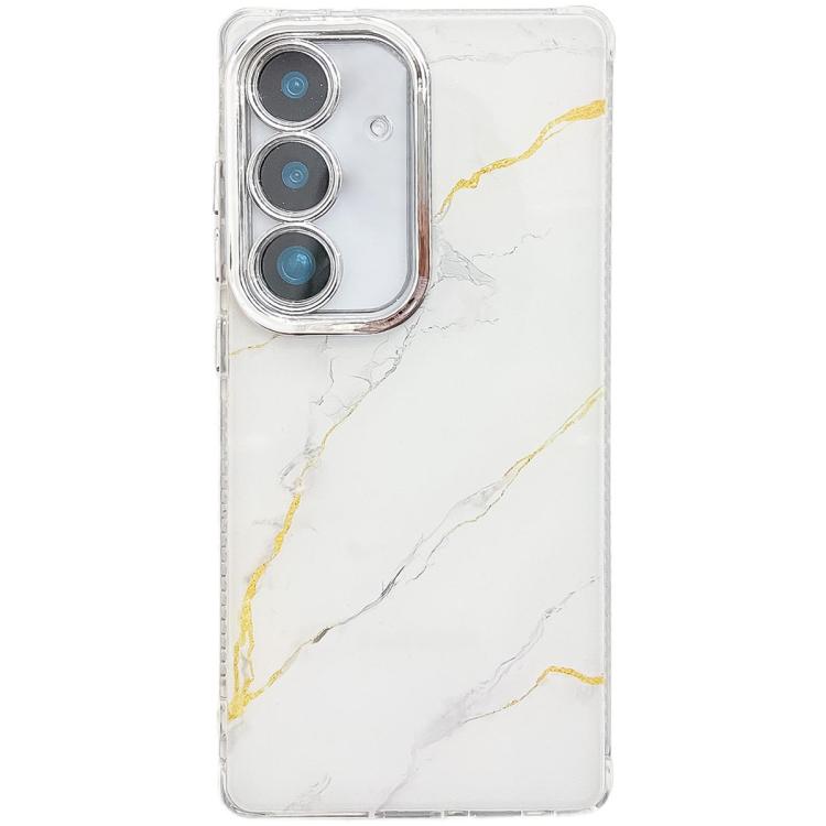 For Samsung Galaxy A25 5G Electroplated Marble Texture Phone Case