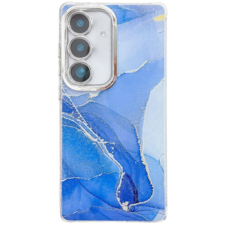 For Samsung Galaxy A55 5G Electroplated Marble Texture Phone Case