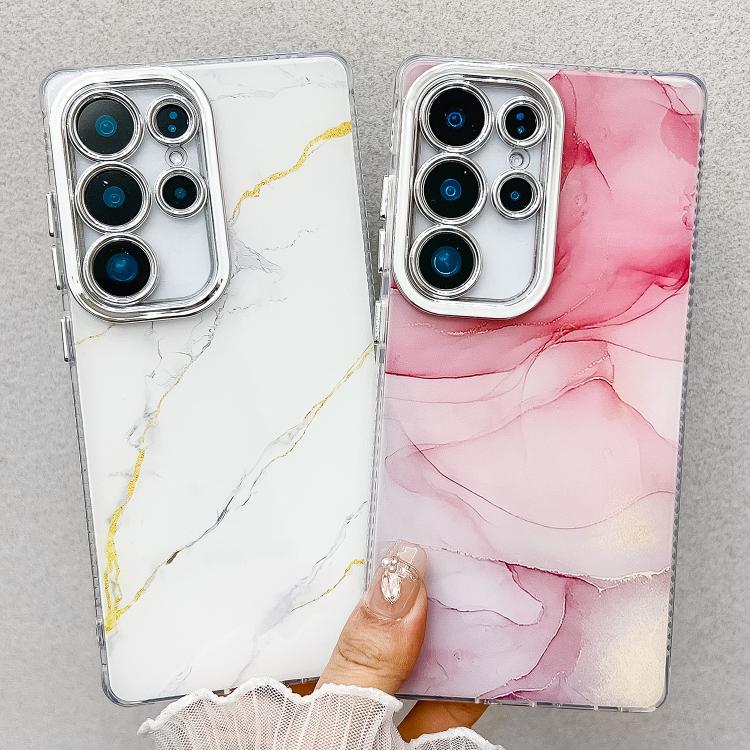 For Samsung Galaxy A16 5G Electroplated Marble Texture Phone Case