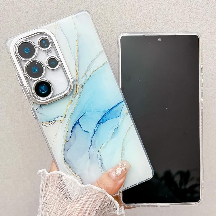 For Samsung Galaxy A16 5G Electroplated Marble Texture Phone Case