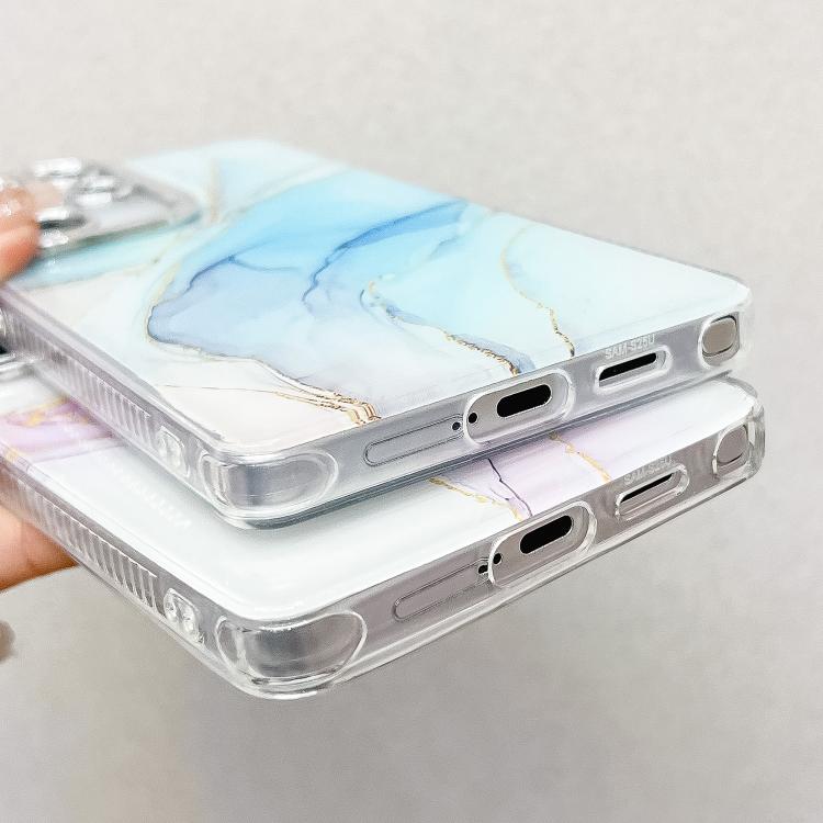 For Samsung Galaxy A16 5G Electroplated Marble Texture Phone Case