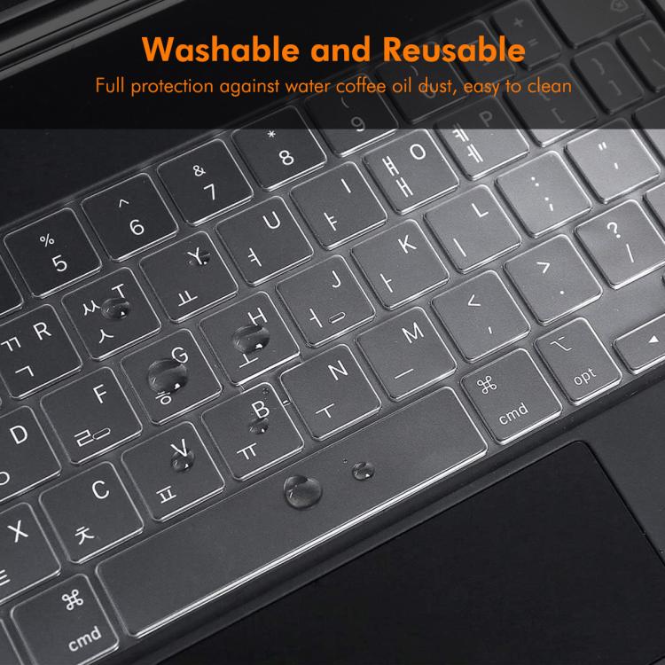 For iPad Air 13  - 2024 / iPad Pro 12.9  - 2022/2021/2020 ENKAY US Version Magic Keyboard Cover Soft TPU Protective Film