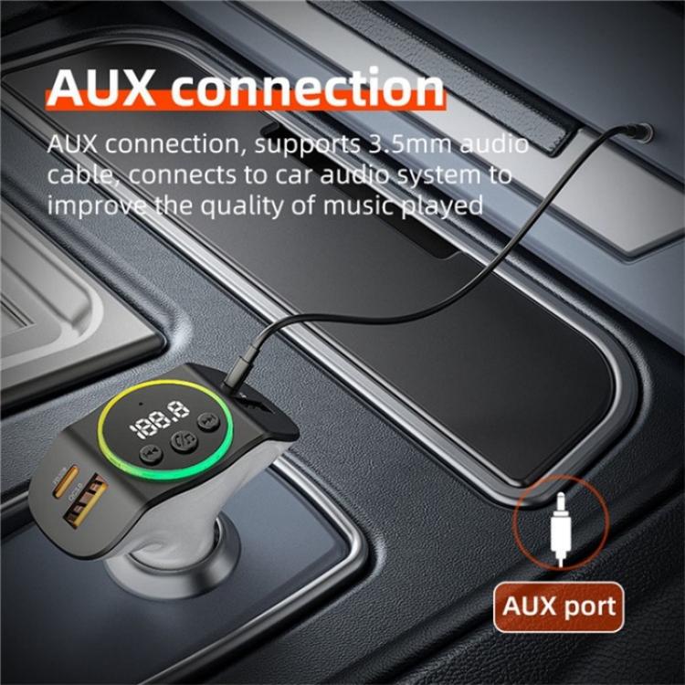 C8 Bluetooth 5.3 Receiver Hands-Free Calling with AUX Port Dual USB Port Car Charger