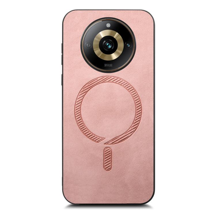 For Realme 11 Pro / Pro+ Retro MagSafe Magnetic PU Back Cover Phone Case