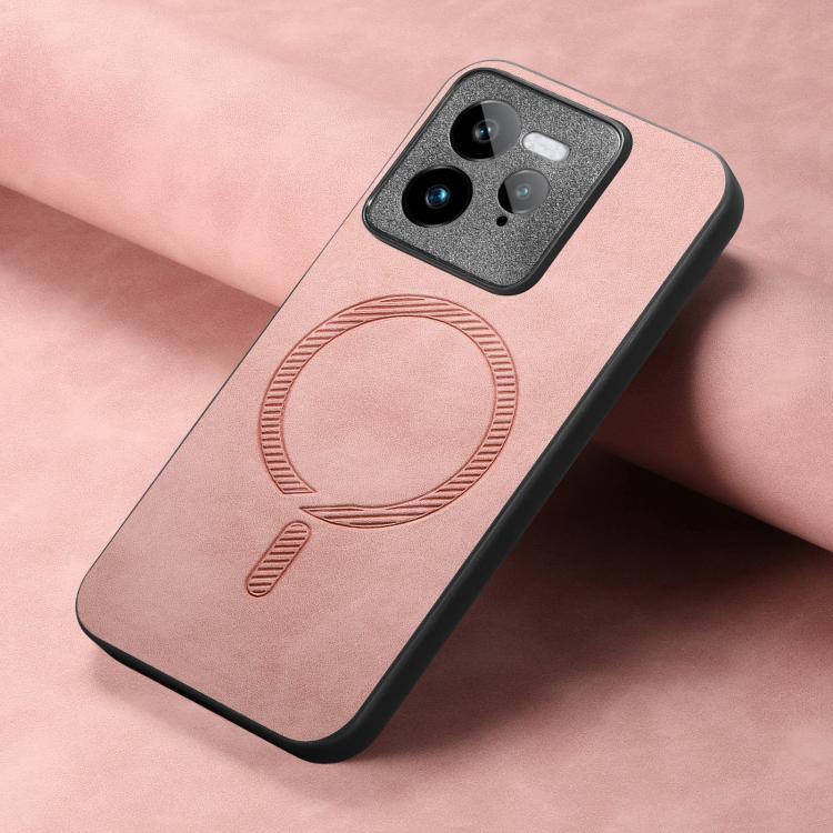For Realme GT7 Pro Retro MagSafe Magnetic PU Back Cover Phone Case