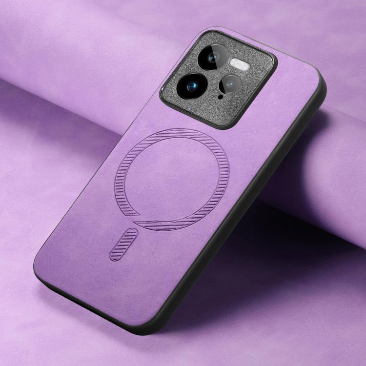 For Realme GT7 Pro Retro MagSafe Magnetic PU Back Cover Phone Case
