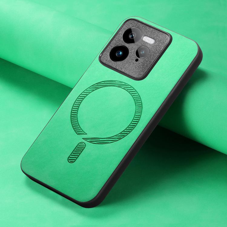 For Realme GT7 Pro Retro MagSafe Magnetic PU Back Cover Phone Case