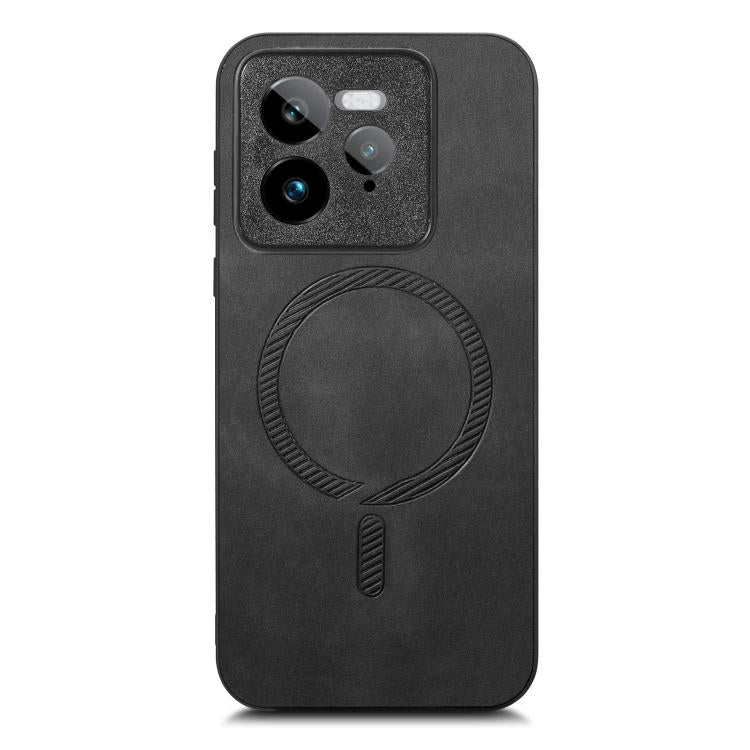 For Realme GT7 Pro Retro MagSafe Magnetic PU Back Cover Phone Case
