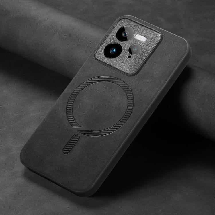 For Realme GT7 Pro Retro MagSafe Magnetic PU Back Cover Phone Case
