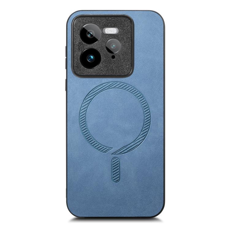 For Realme GT7 Pro Retro MagSafe Magnetic PU Back Cover Phone Case
