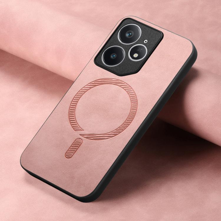 For Realme Neo7 Retro MagSafe Magnetic PU Back Cover Phone Case