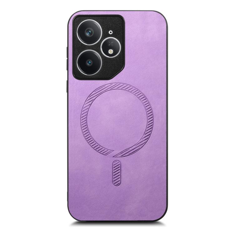For Realme Neo7 Retro MagSafe Magnetic PU Back Cover Phone Case