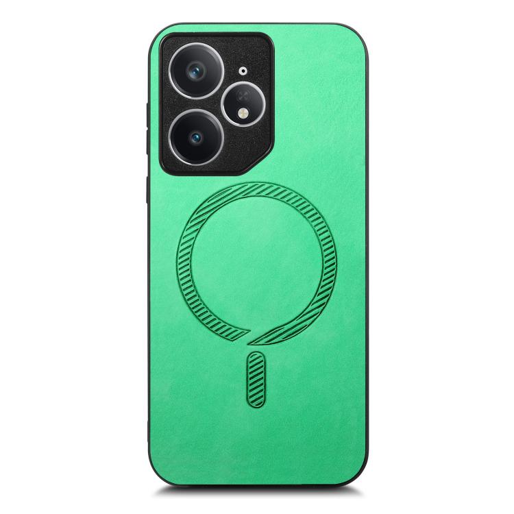 For Realme Neo7 Retro MagSafe Magnetic PU Back Cover Phone Case