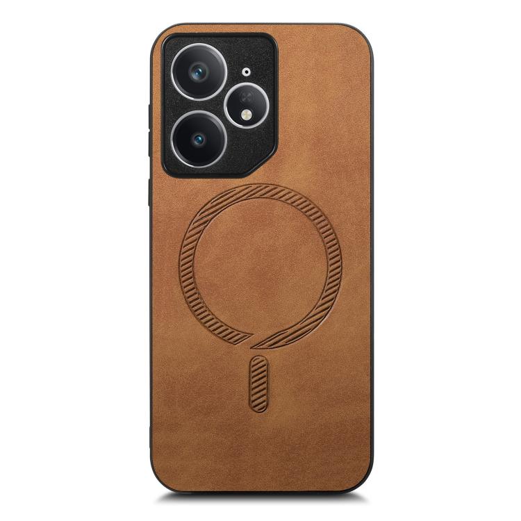 For Realme Neo7 Retro MagSafe Magnetic PU Back Cover Phone Case