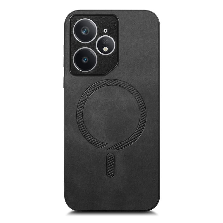 For Realme Neo7 Retro MagSafe Magnetic PU Back Cover Phone Case