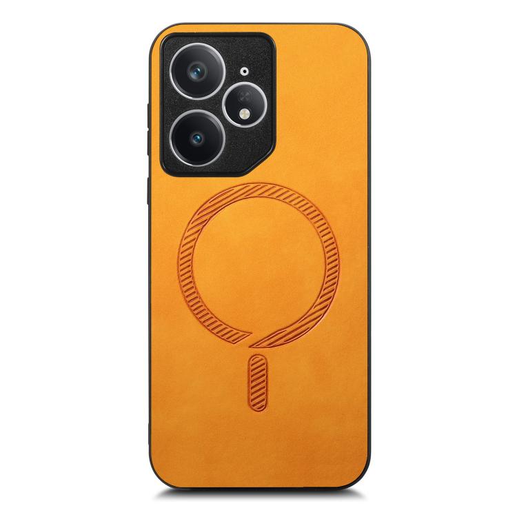 For Realme Neo7 Retro MagSafe Magnetic PU Back Cover Phone Case