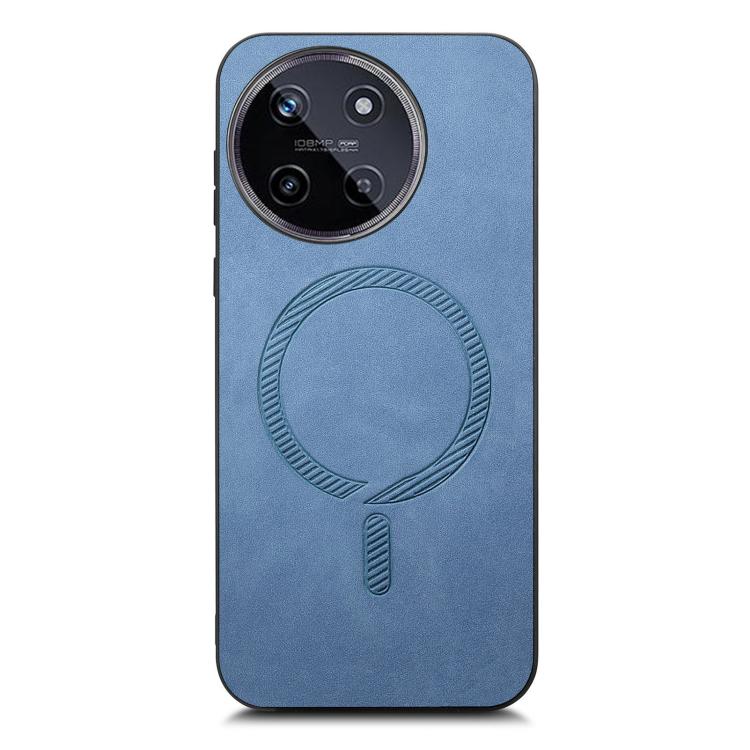 For Realme 11 4G Retro MagSafe Magnetic PU Back Cover Phone Case