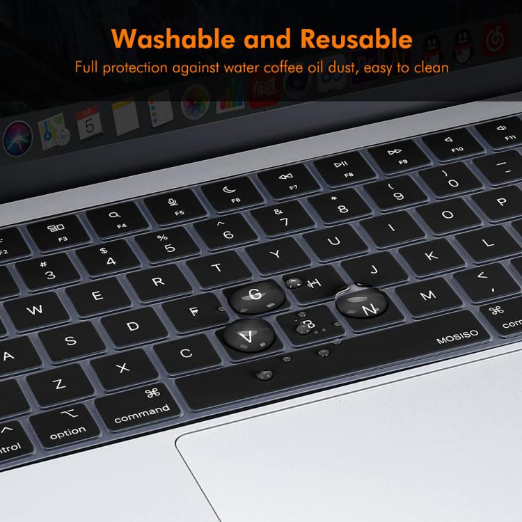 For MacBook Air 13.6 / 15.3 ＆ Pro 14.2 / 16.2 ENKAY US Version Keyboard Cover Soft Silicone Protective Film