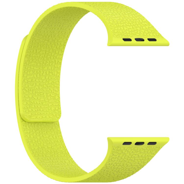 For Apple Watch 46mm / 49mm / 45mm / 44mm Litchi Texture Magnetic Silicone Watch Band