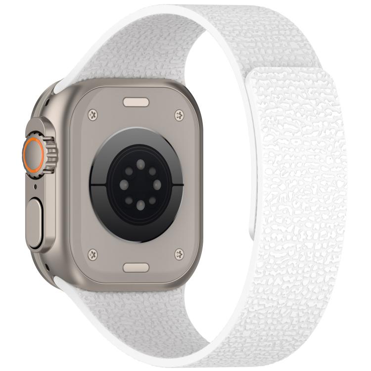 For Apple Watch 42mm / 41mm / 40mm / 38mm Litchi Texture Magnetic Silicone Watch Band