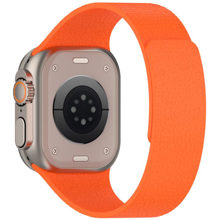 For Apple Watch 42mm / 41mm / 40mm / 38mm Litchi Texture Magnetic Silicone Watch Band