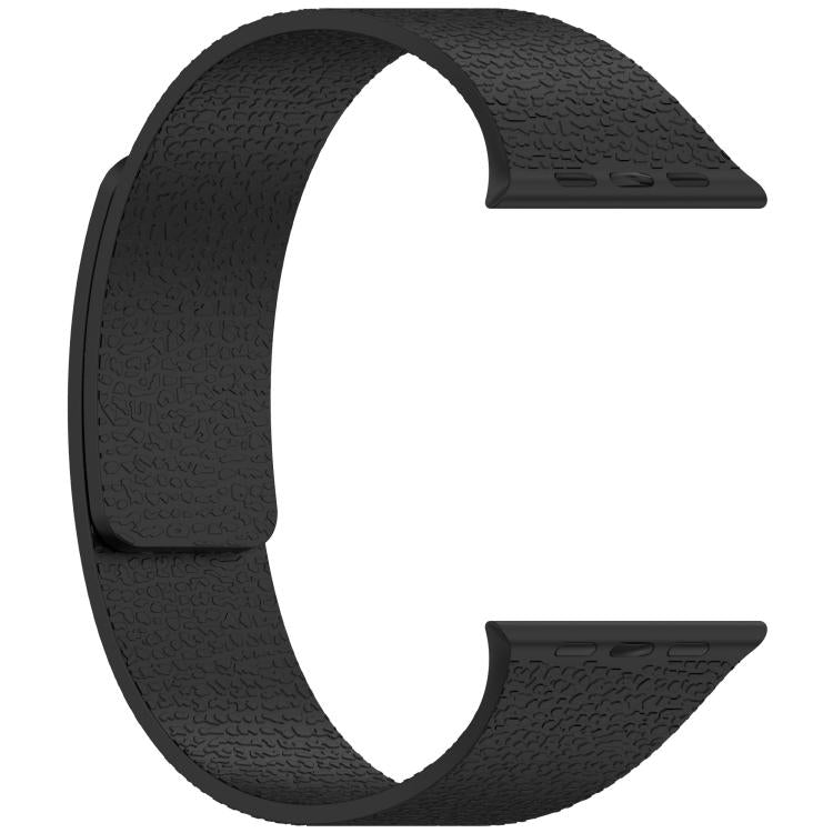 For Apple Watch 42mm / 41mm / 40mm / 38mm Litchi Texture Magnetic Silicone Watch Band