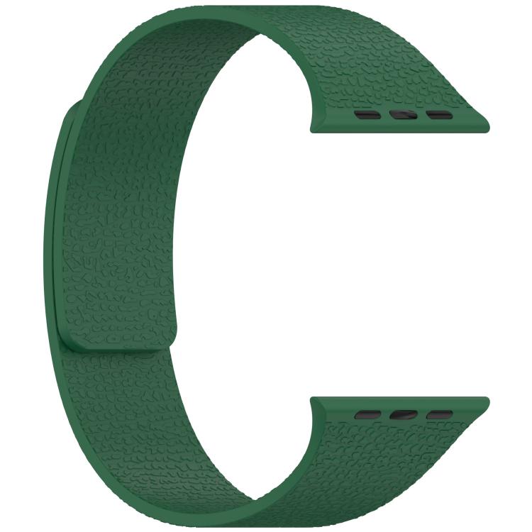 For Apple Watch 42mm / 41mm / 40mm / 38mm Litchi Texture Magnetic Silicone Watch Band