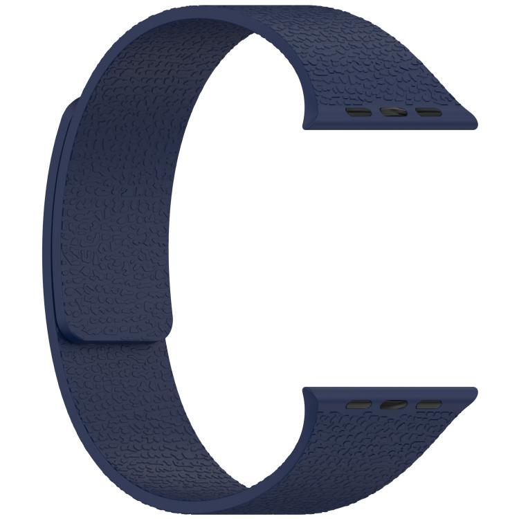 For Apple Watch 42mm / 41mm / 40mm / 38mm Litchi Texture Magnetic Silicone Watch Band