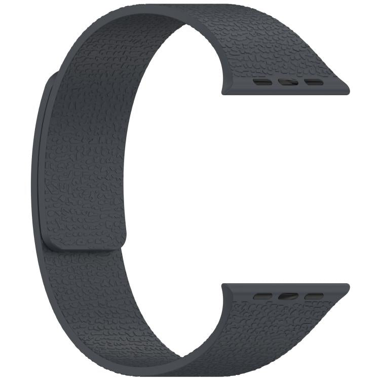 For Apple Watch 42mm / 41mm / 40mm / 38mm Litchi Texture Magnetic Silicone Watch Band