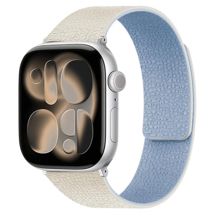 For Apple Watch 42mm / 41mm / 40mm / 38mm Litchi Texture Magnetic Silicone Watch Band