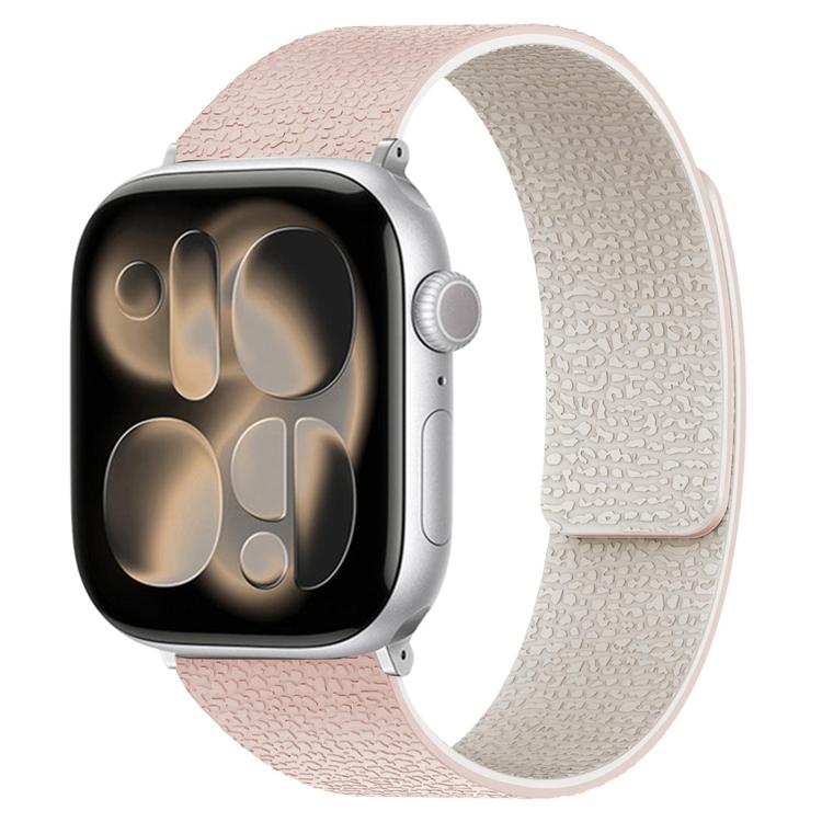 For Apple Watch 42mm / 41mm / 40mm / 38mm Litchi Texture Magnetic Silicone Watch Band