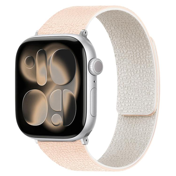 For Apple Watch 42mm / 41mm / 40mm / 38mm Litchi Texture Magnetic Silicone Watch Band