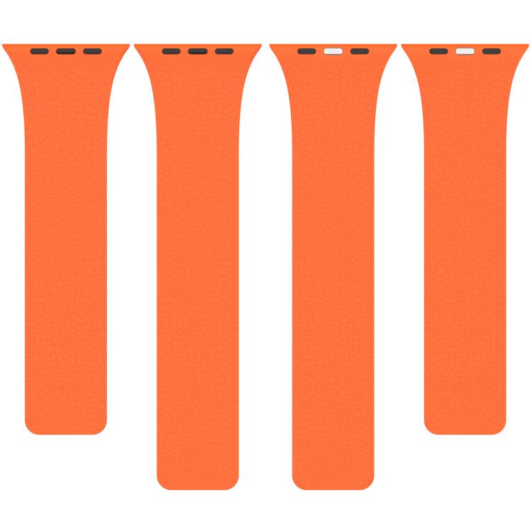 For Apple Watch 42mm / 41mm / 40mm / 38mm Litchi Texture Magnetic Silicone Watch Band