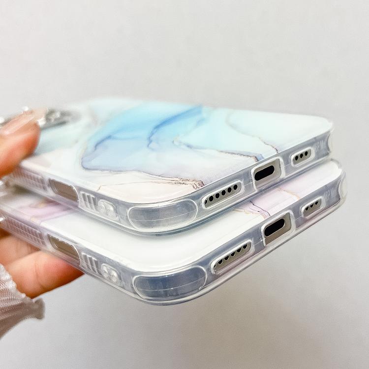 For iPhone 15 Pro Max Electroplated Marble Texture Phone Case