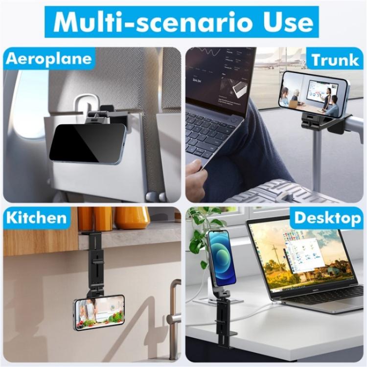 MA-161E Universal Clip-On Lazy Stand Adjustable Desktop Magnetic Phone Holder
