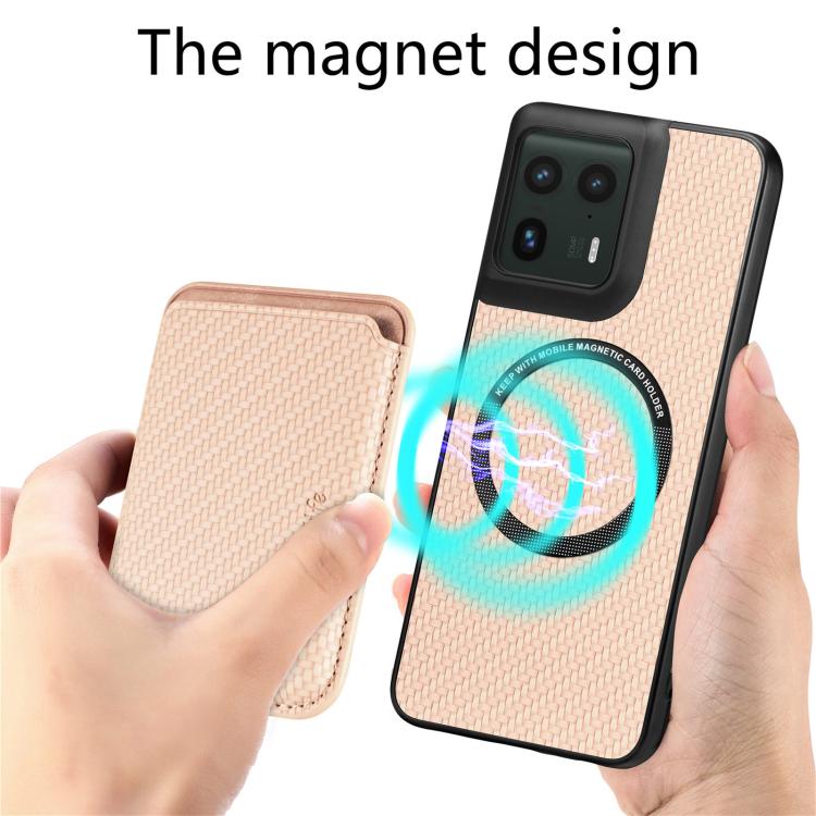 For Motorola Moto Edge 50 Ultra Carbon Fiber Leather Card MagSafe Phone Case