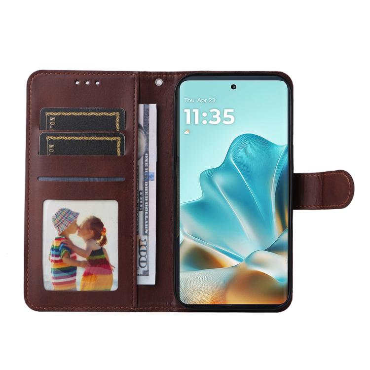 For Motorola Edge 60 Fusion ENKAY Card Wallet Calf Texture Leather Phone Case with Screen Film