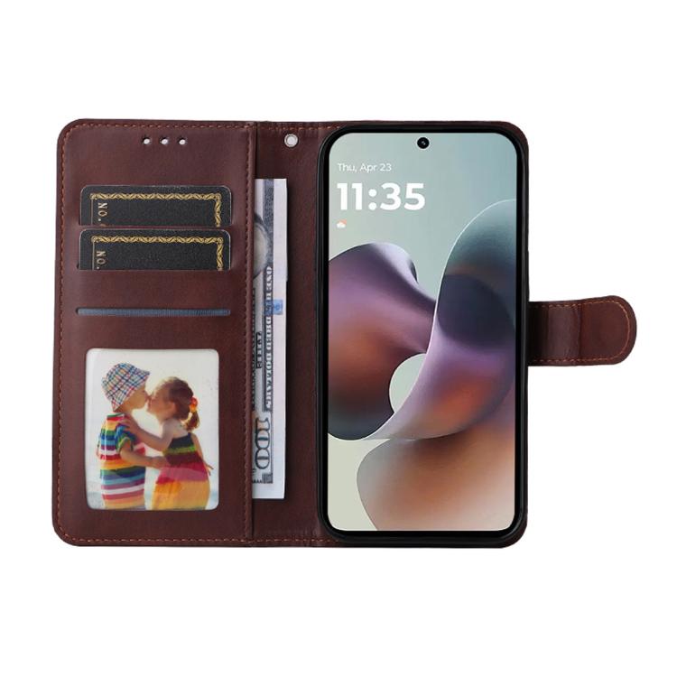 For Motorola Moto G86 / G86 Power ENKAY Card Wallet Calf Texture Leather Phone Case with Screen Film
