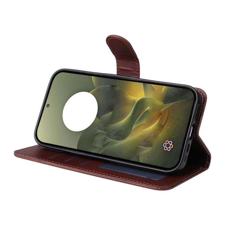 For Motorola Edge 70 / Moto X70 Air 5G ENKAY Card Wallet Calf Texture Leather Phone Case with Screen Film