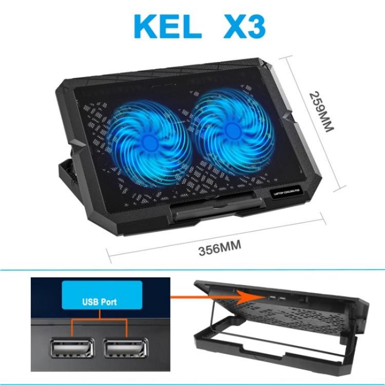 X3 Dual 14cm Fans USB Powered Height Adjustable Laptop Cooling Pad