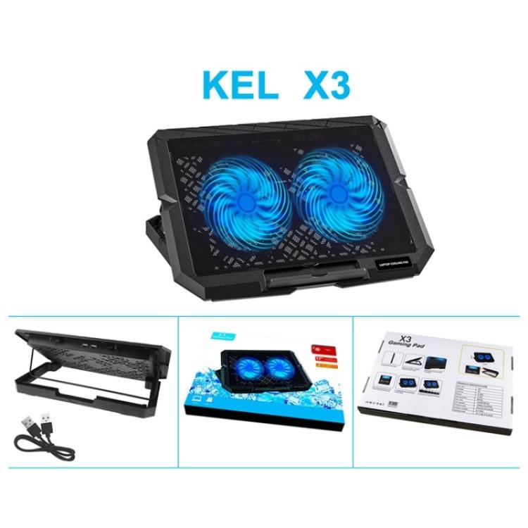 X3 Dual 14cm Fans USB Powered Height Adjustable Laptop Cooling Pad