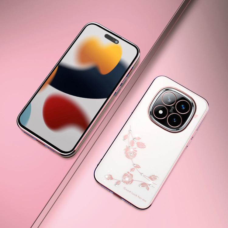 For Xiaomi Redmi Note 14 Pro+ 5G Bling Diamond Flower All-inclusive Phone Case